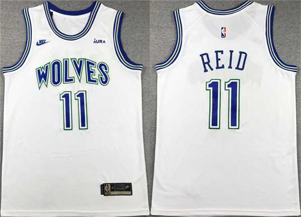 Mens Minnesota Timberwolves #11 Naz Reid White City Edition Stitched Jersey